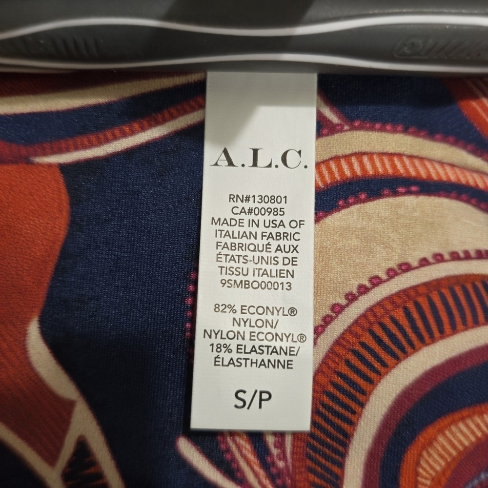 A.L.C. Isla High Waist Bikini Bottom Navy Boho Print Size S NWOT Luxury Swim - Picture 7 of 9
